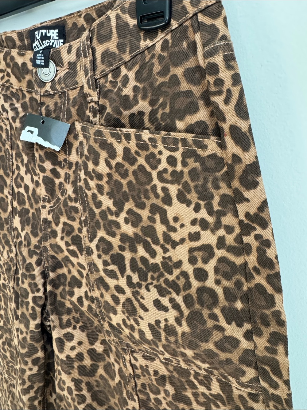 Future Collective NWT Leopard Print Cropped Jeans - Brown #leopard - Picture 8 of 8